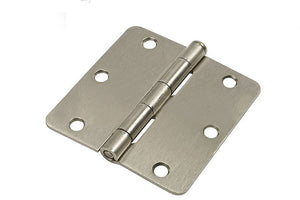 Residential 3-1/2" x 3-1/2" Butt Hinge With 1/4" Radius Corners - Satin Chrome - Standard Pin