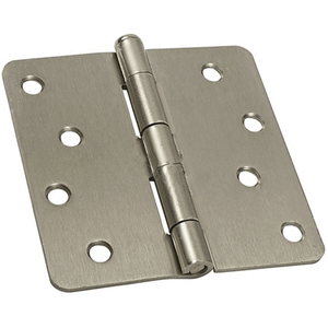 Copy of Residential 4" x 4" Butt Hinge With 1/4" Radius Corners - Polished Brass - Regular Pin