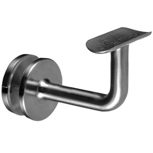 Q-railing Bracket For Round Profile Handrail (Round Profile, Non-adjustable, Glass Mount) (2" tubing)