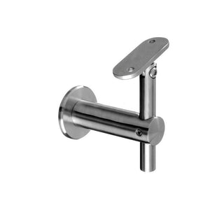 Q-railing Bracket For Square Profile Handrail (Round Profile, Angle & Height Adjustable, Wall Mount)