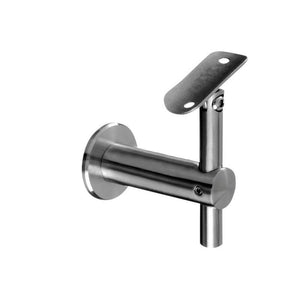 Q-Railing Bracket For Round Profile Handrail Round Profile, Angle & Height Adjustable, Wall Mount