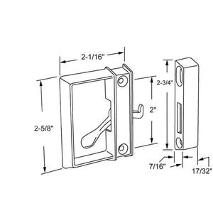 sliding door handle parts