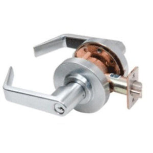 Commercial Brushed Chrome Heavy-Duty Grade 1 Lever Locksets Entrance - Schlage® 6-Pin