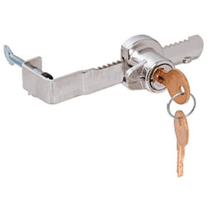 Adjustable Sliding Glass Showcase Door Lock with Thumb Screw Adjustment for up to 1/2" Thick Door