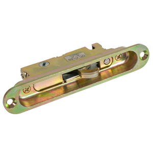 Sliding Glass Patio Door Mortise Lock and Keeper 1" Wide With 5-1/4" Screw Holes With 45 Degree Keyway