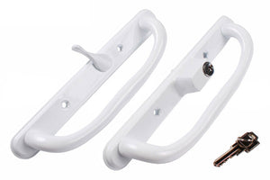 Truth Hardware Olympus Sliding Glass Door Keyed Security Locking Handle Set With 3-15/16" Screw Holes
