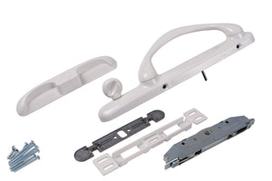 Sliding Glass White Patio Door Right Hand Security Handle Set - Handle Height 2"