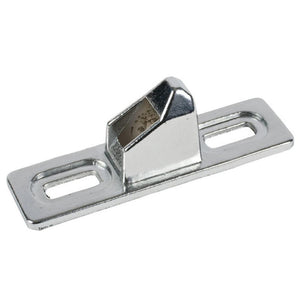 Patio Door Chrome 5/8" Wide Lock Keeper With 1-5/8" Screw Holes For Indal Doors