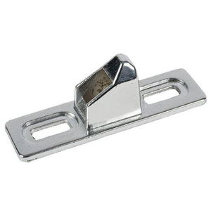 Patio Door Chrome 3/4" Wide Lock Keeper With 1-3/4" Screw Holes For Indal Doors