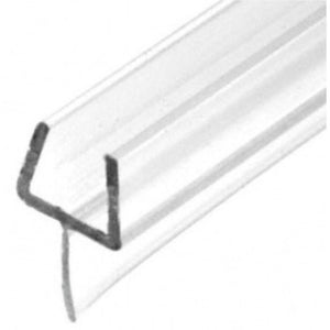 Shower Door One-Piece Bottom Rail With Clear Wipe - 95" Long