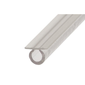 Shower Door 7/32" Translucent Vinyl Bulb Seal with Pre-Applied Tape