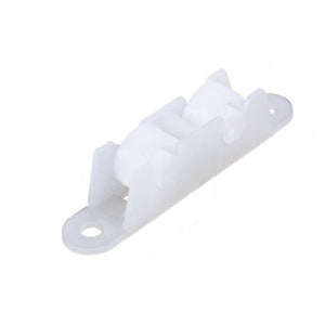 Sliding Window 1/2" Flat Edge Tandem Nylon Roller With 7/16" Wide Housing