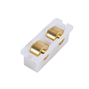 Sliding Window 1/2" Flat Edge Brass Roller With 9/16" Wide Housing