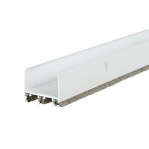 Entry Door Shoe with Fin-Pile Inserts for 36" Exterior Doors - White