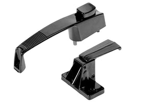 Storm Door Push Button Latch With 1-3/4" Screw Holes - Black