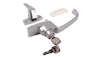 Storm Door Push Button Lock 1-3/4" Screw Holes - Silver