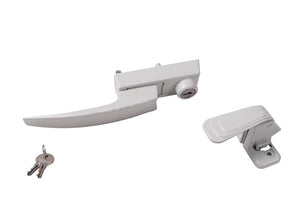 Storm Door Keyed Handle Set - White