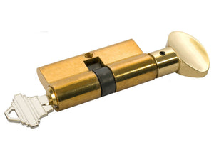 Storm Door Locking Cylinder - Brass - Round Shape