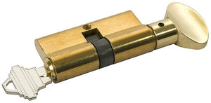 Storm Door Locking Cylinder - Brass - Square Shape