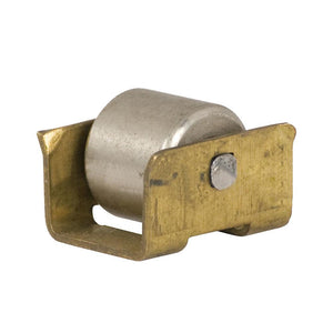 Closet Door 1/2" Stainless Steel Roller with Brass Base