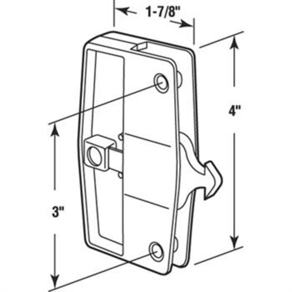 Sliding Screen Door Latch and Pull With 3 Screw Holes f