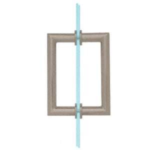 Shower Door  6" Round Tubing Mitered Corner Back-to-Back Pull Handle