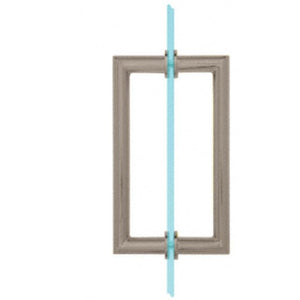 Shower Door  8" Round Tubing Mitered Corner Back-to-Back Pull Handle