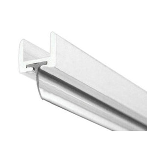Frameless Shower Door Aluminum U-Channel With Wipe for 3/8" Thick Glass