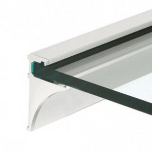 Bath Shelving 36" Aluminum Extrusion for 1/4" Glass