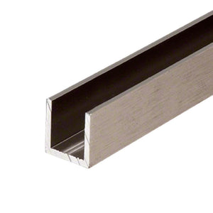 Shower Door Brushed Nickel 1/2" Fixed Panel Deep U-Channel - 95"