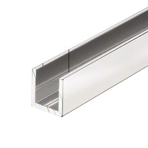 Shower Door Brite Anodized 1/2" Fixed Panel Deep U-Channel - 95"