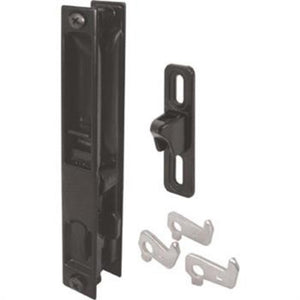 Patio Door Black Non-Keyed Flush Mount Handle Set 6-5/8" Screw Holes With 4 Hook Assortment