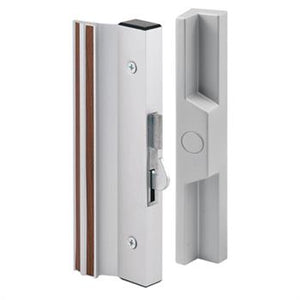Sliding Glass Patio Door Surface Mount Aluminum Hook-Style Security Handle 4-15/16" Screw Holes - Aluminum