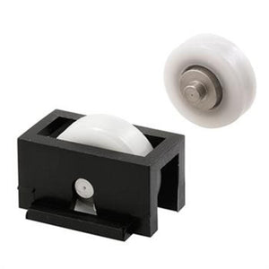 Sliding Window 3/4" Flat Edge Nylon Ball-Bearing Roller With 1" Wide Housing