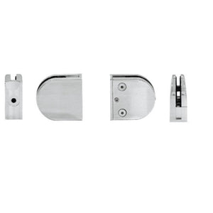 Z-Series Round Type Flat Base Stainless Steel Clamp for 1/2" Glass