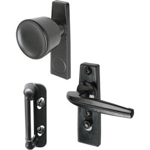 Residential Swinging Screen and Storm Door Latch With 1-3/4" Screw Holes - Black
