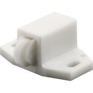 Swinging Shower Door Catch With Nylon Tip - White