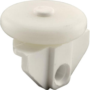Shower Door 15/16" Nylon Oval Edge Roller With Nylon Bracket