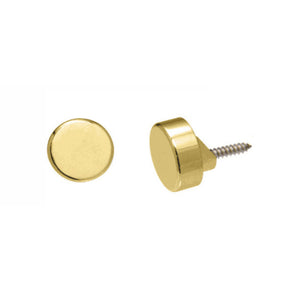 Round Mirror Clip Set - Polished Brass