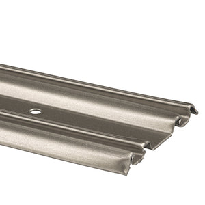 Closet/Wardrobe Mirrored Door Roll-Formed Steel Bottom Track - Satin Nickel - 72 inches
