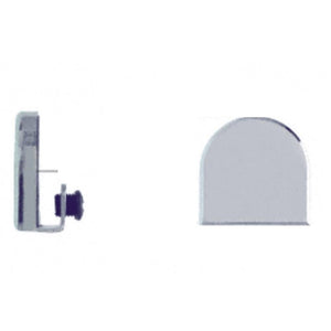 Showcase Door Mounted Chrome Strike Plate