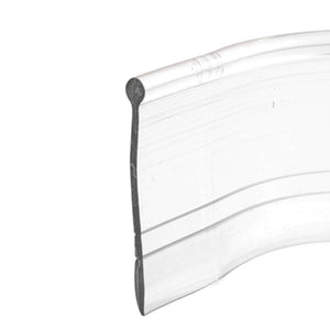 Swinging Shower Door Bottom Clear Round Top "Bulb" Seal and Wipe