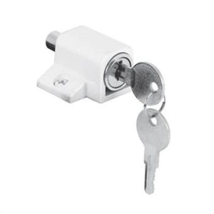 Security Keyed Patio Door Lock - White
