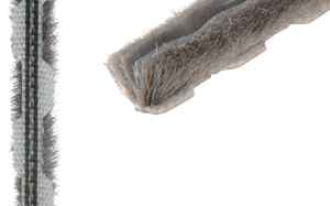 Zipper Pile Weatherstrip .187" Backing - .400" Pile Height