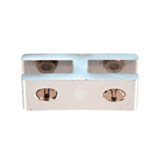Anodized Aluminum Glass Clamp - Two-Way 180 Degree Connector