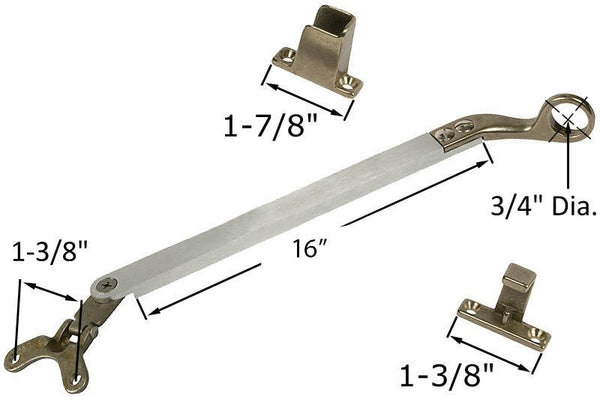 Awning Window Right-Hand Push Bar Operator – 16