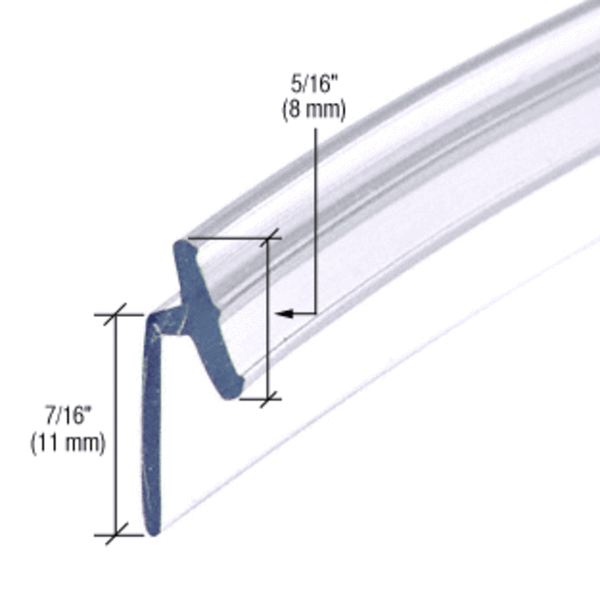 Shower Door Clear PVC Vinyl T Seal