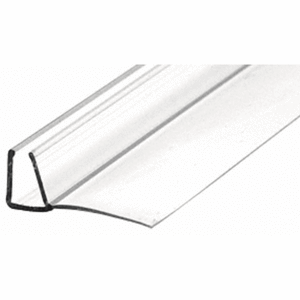 Sliding Shower Door 3/8" (10 mm) Polycarbonate 'U' with 90° Vinyl Finseal