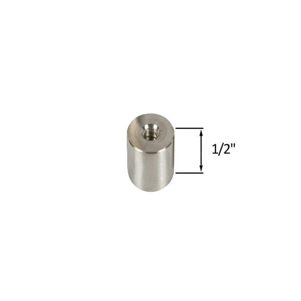 Standoff Bases (1/2 Diameter) (Brushed Stainless) (Heig