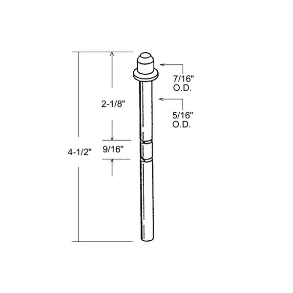 Spring-Loaded Top Pivot Pin for Closet Wardrobe Doors